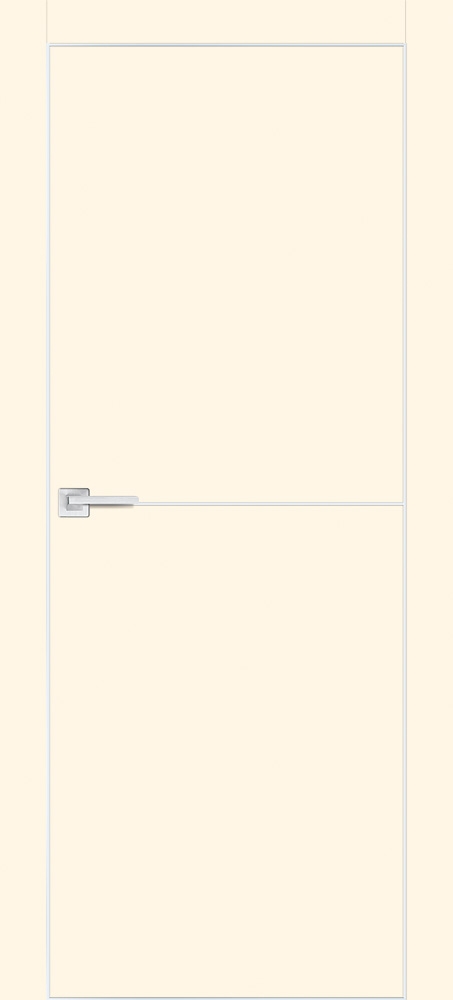 Межкомнатная дверь П-19 ал. молдинг Хром Магнолия