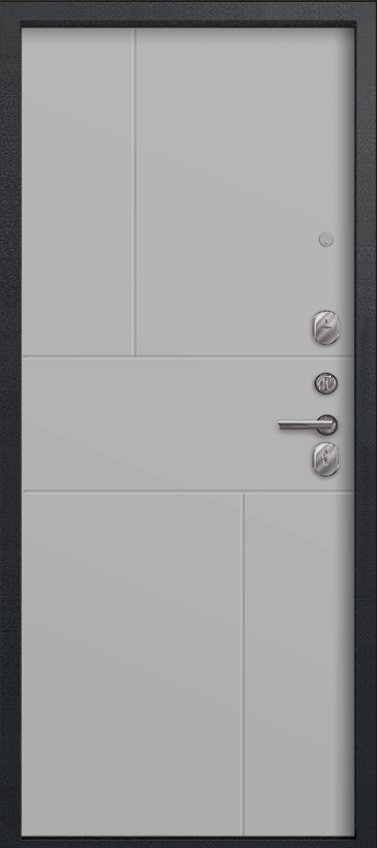 Товар Дверь А-11 Черный муар, Кашемир графит - Кашемир сильвер DIS007459