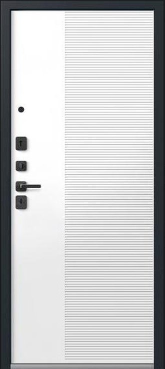 Товар Дверь С-112 Черный Муар+Кварц Черный+Орех Мокко - Белый DIS007512