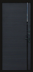 Дверь Термо-Доор Лучи black(черная фуринтура) (квартира) DIS007543 фото